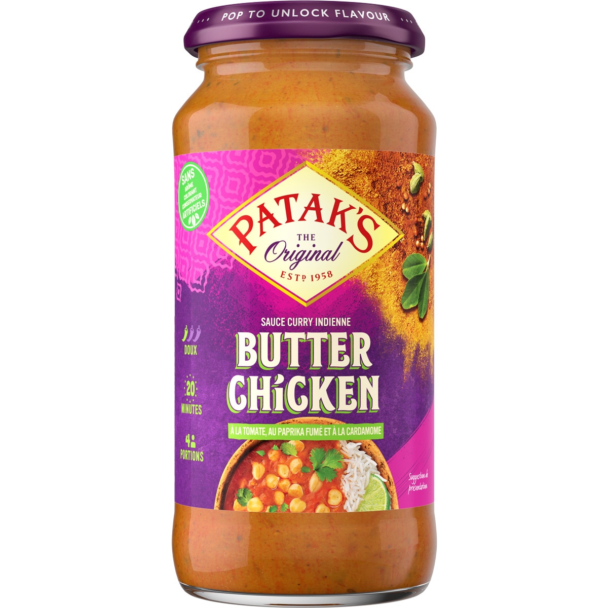 Molho Indiano Butter Chicken frasco 450 g