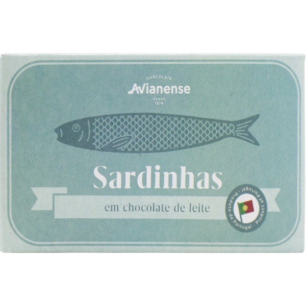 Sardinhas em Chocolate de Leite 5 Unidades lata 40 g