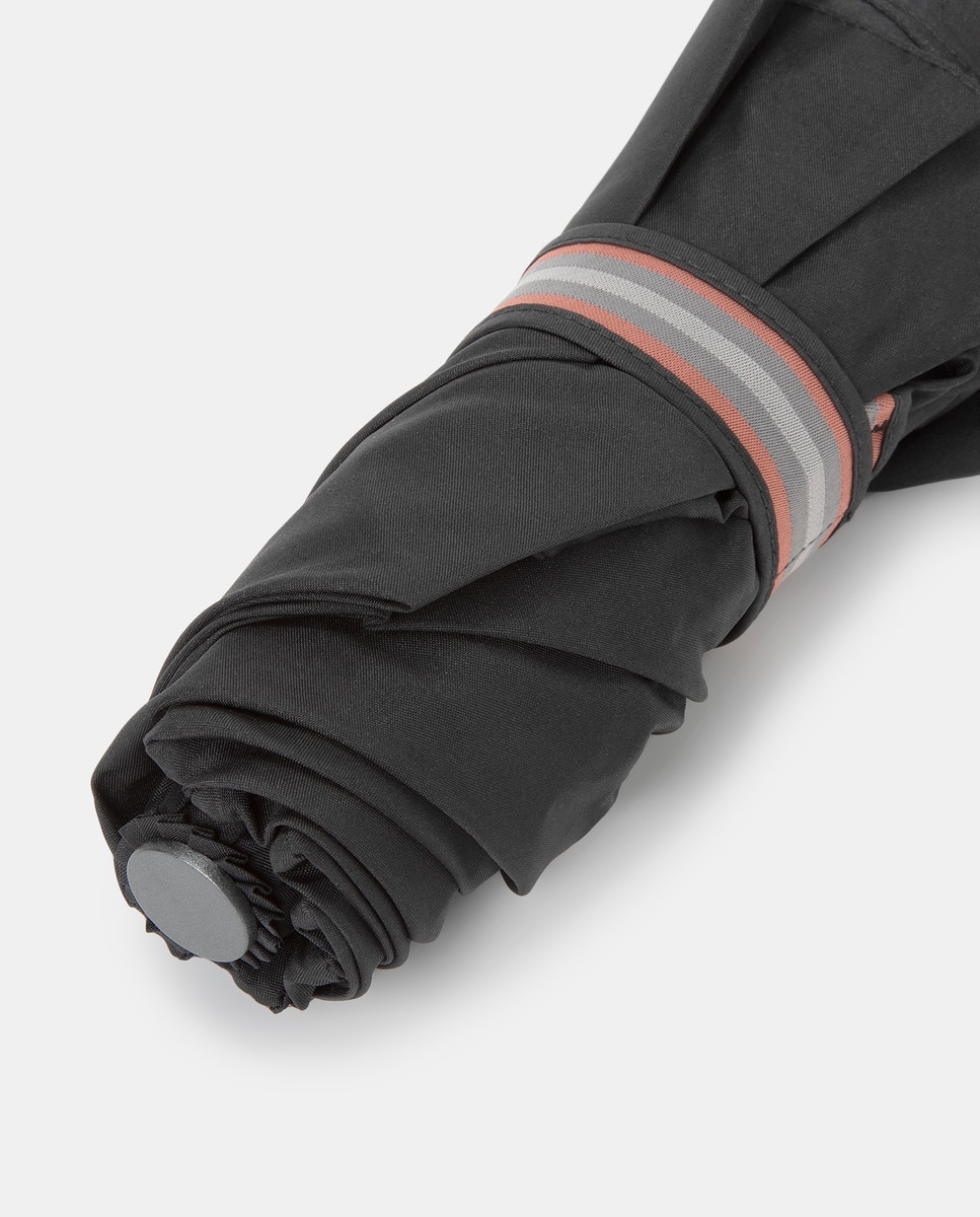 Guarda-chuva mini automático preto liso Preto-3