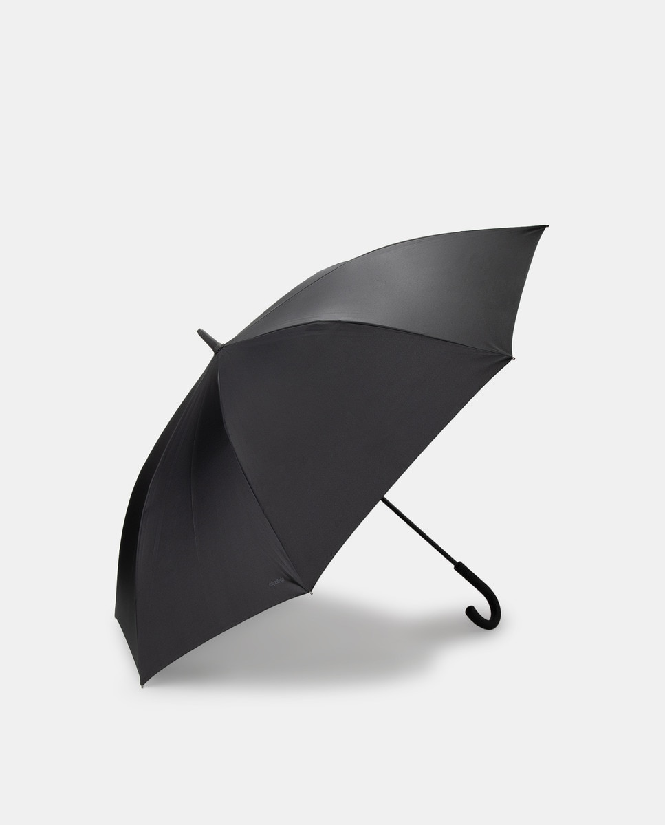 Guarda-chuva comprido automático preto liso Preto-1