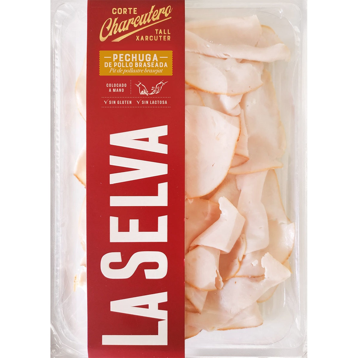 Corte Charcutero pechuga de pollo braseada en lonchas sin gluten sin lactosa envase 90 g