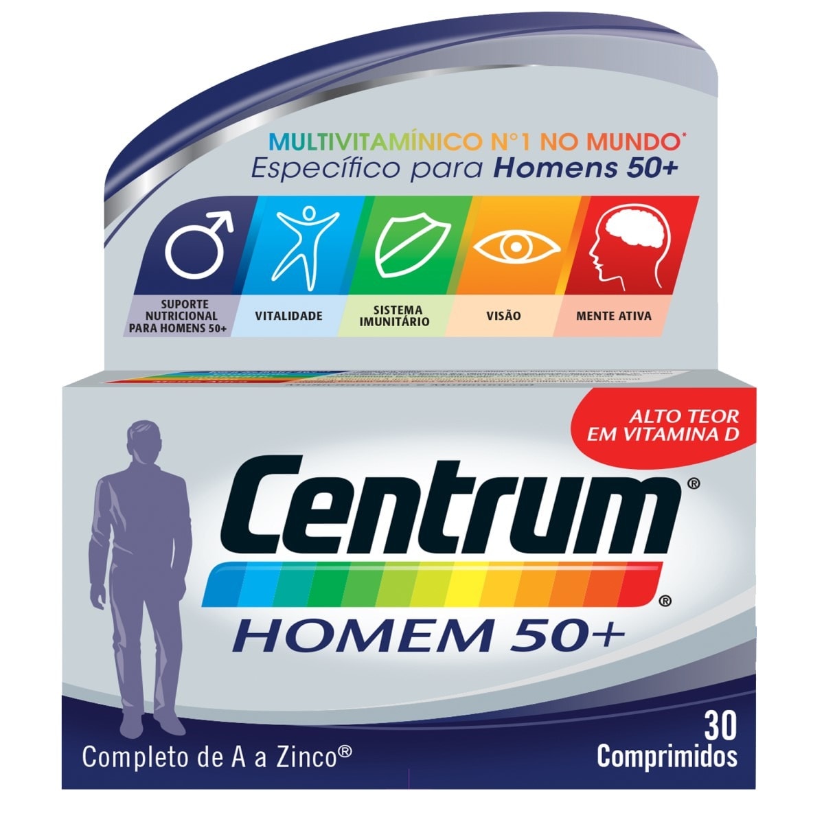 Suplemento Alimentar Centrum Homem 50+ 30 Cápsulas Centrum 1