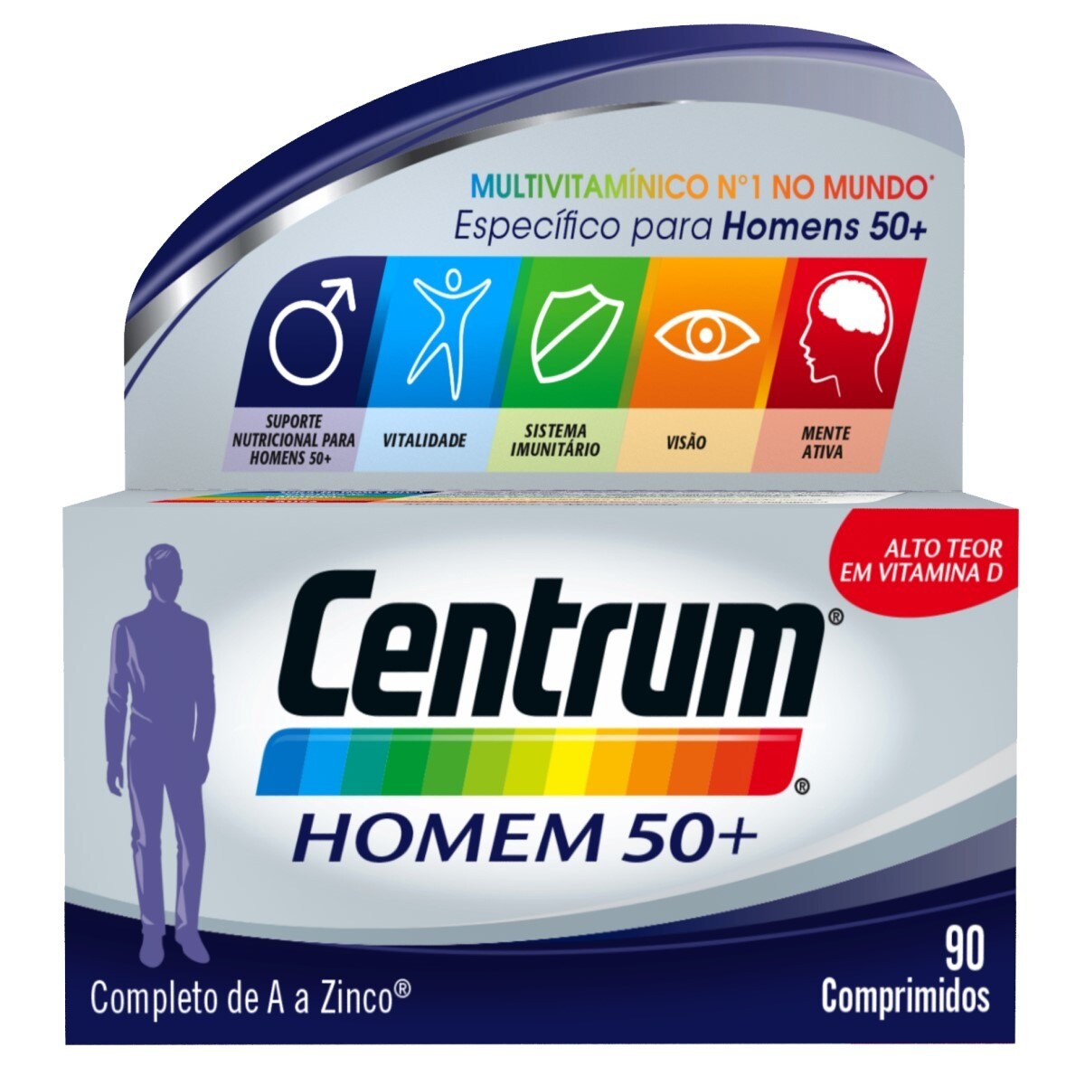 Suplemento Alimentar Centrum Homem 50+ 90 Cápsulas Centrum 1
