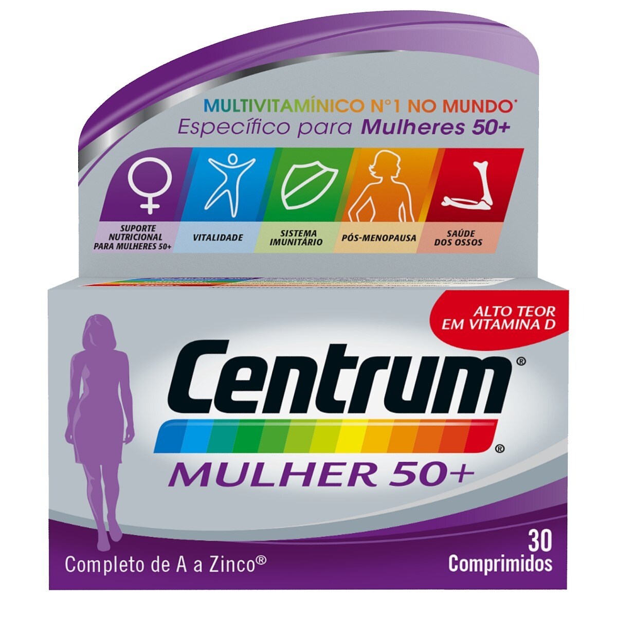 Suplemento Alimentar Centrum Mulher 50+ 30 Cápsulas Centrum 1