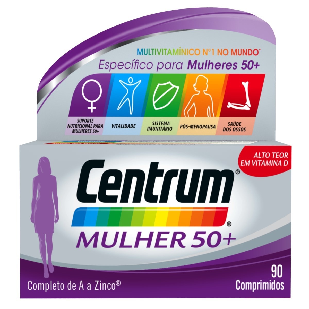 Suplemento Alimentar Centrum Mulher 50+ 90 Cápsulas Centrum 1