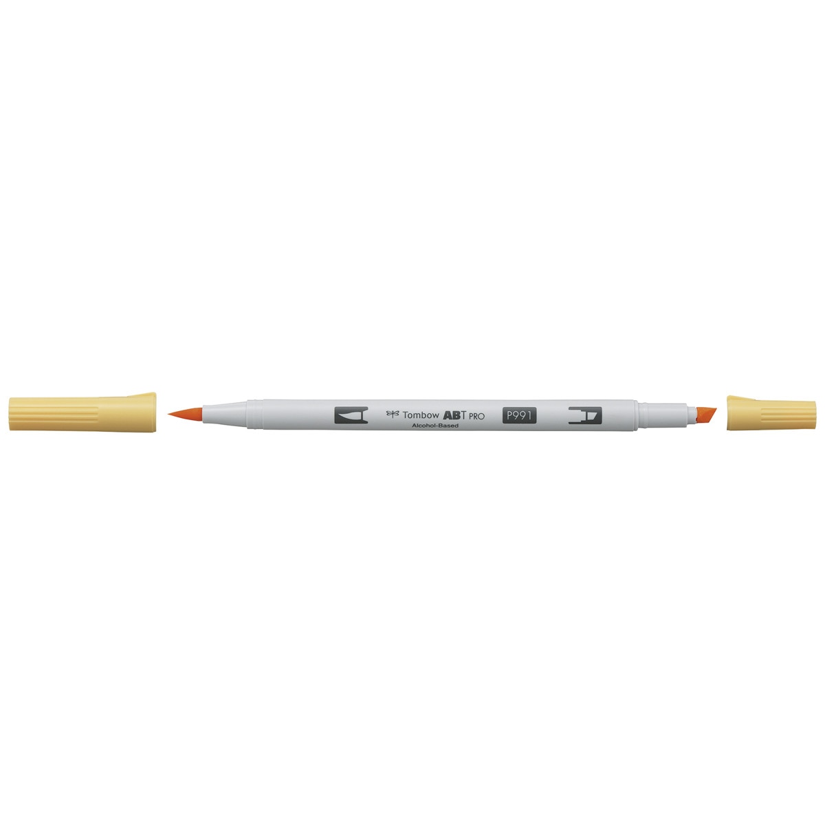 Marcador Dual Brush ABT PRO Base de álcool de ponta dupla Light Ochre 991 Ocre-2