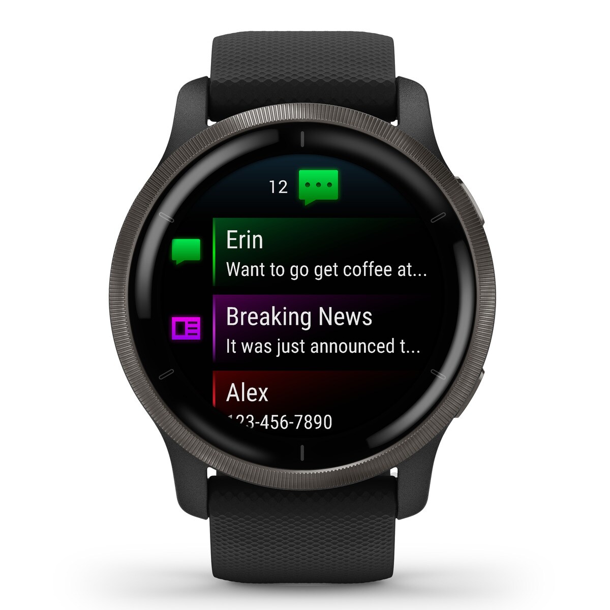 Smartwatch Garmin Venu 2 - Preto Preto-4