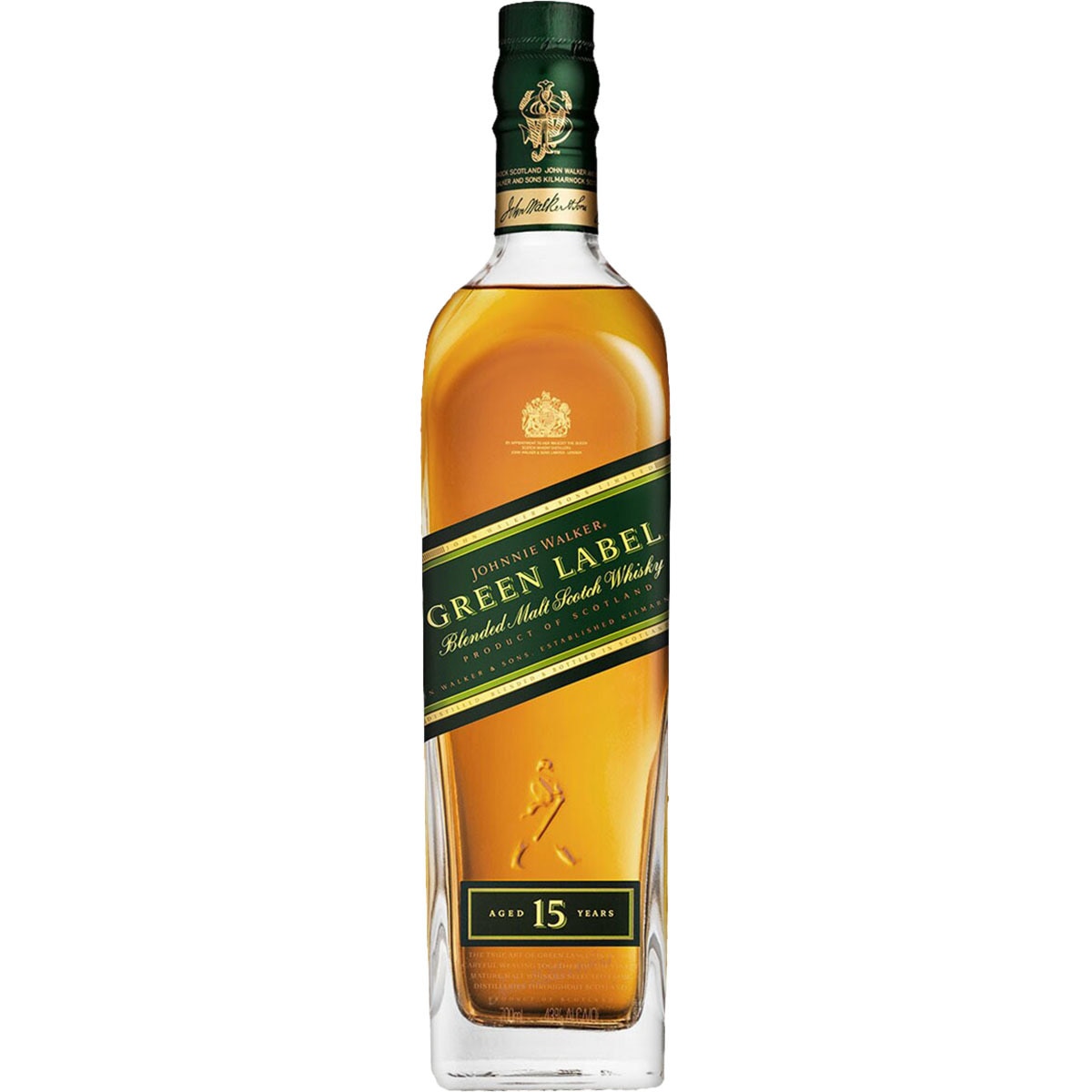 Green Label whisky escocés Blended 15 años botella 70 cl
