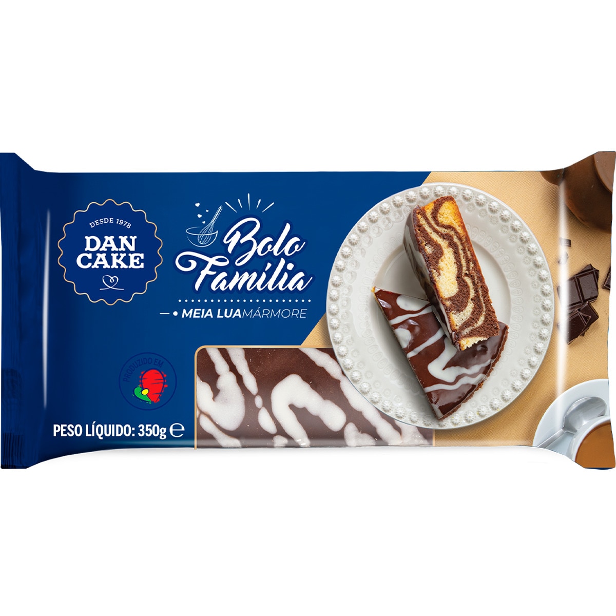 Bolo Mármore Meia Lua embalagem 350 g