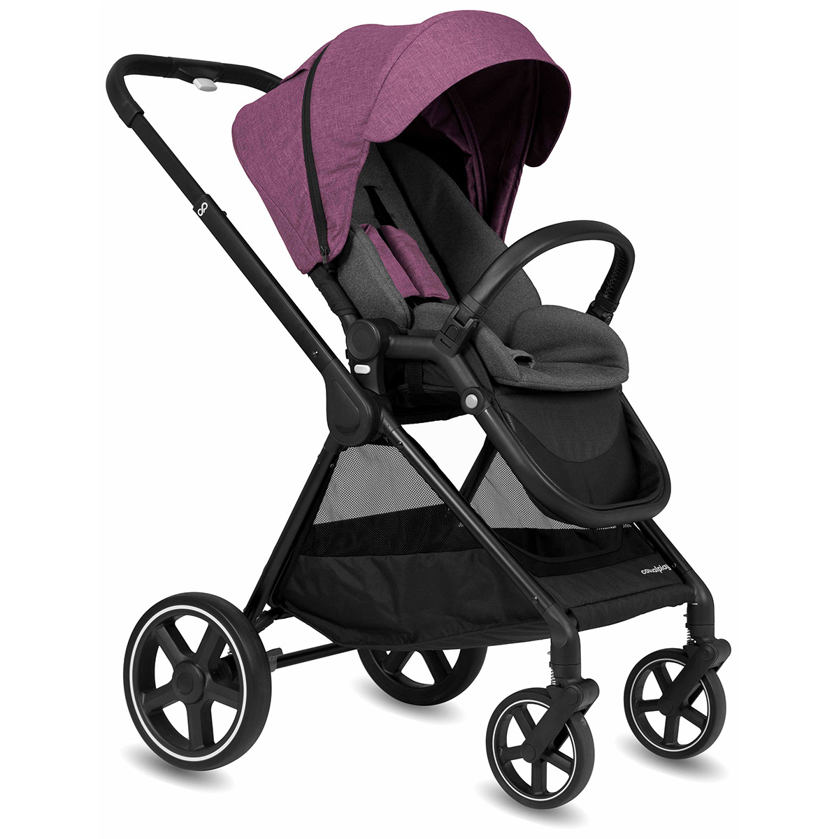 Carrinho de Passeio Duo Match 2 Optim + Alcofa Roxo-2