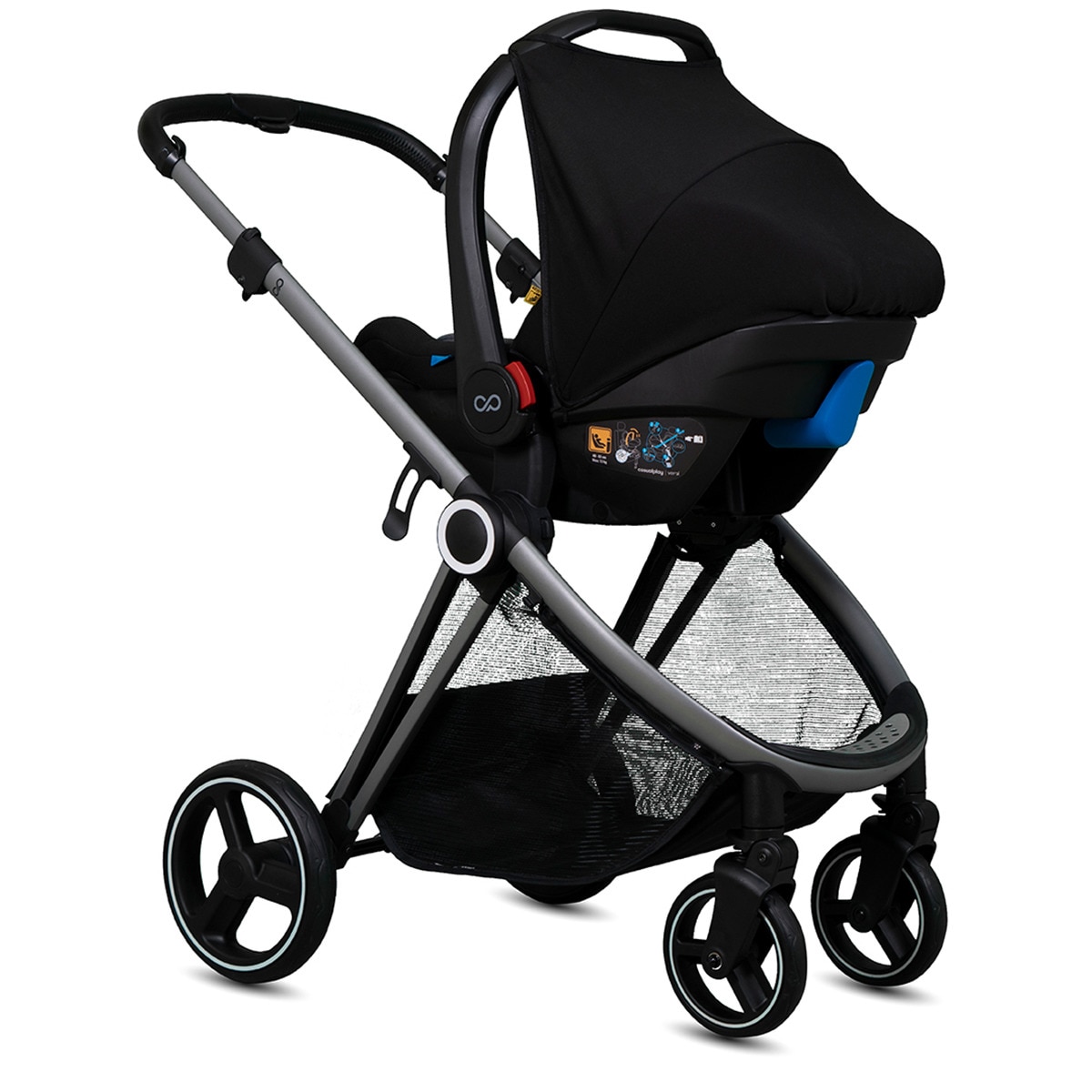 Carro de bebé trío Casualplay Match 3 Space + Capazo + Silla de coche Verai i-Size  Púrpura-4