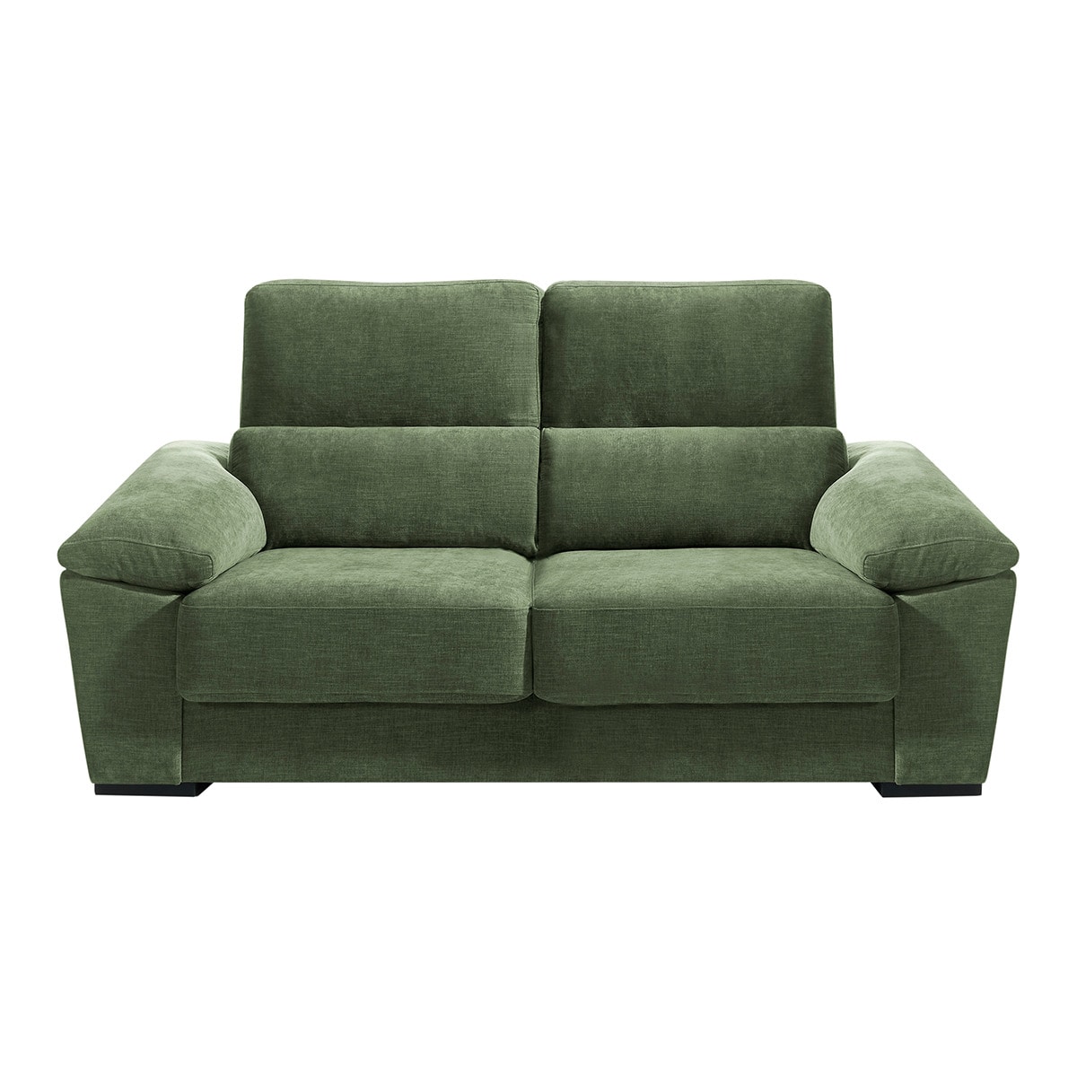 Sofá estofado de 3 lugares com assentos deslizantes Cloud Verde Bosque-1