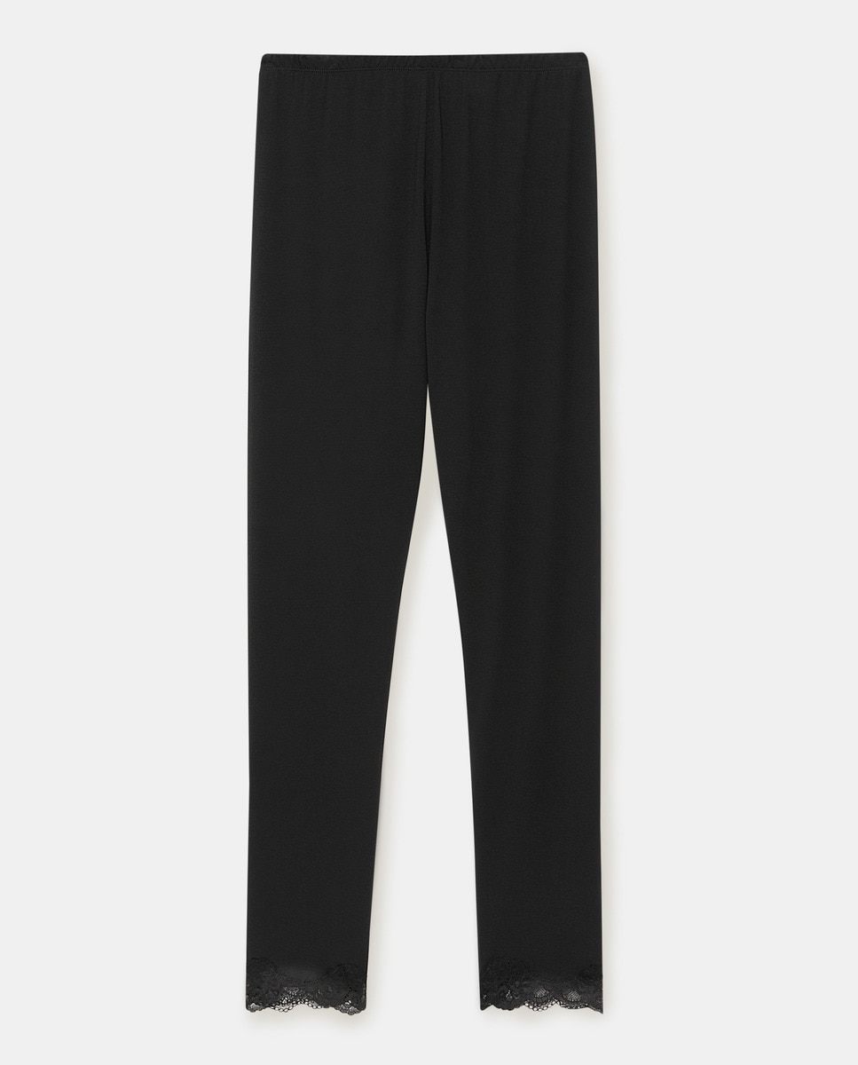 Leggings de modal Preto-1