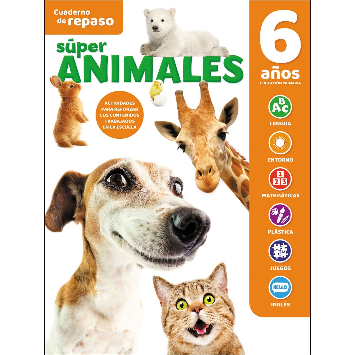 Imagen 0 de CUADERNO DE REPASO TEMÁTICO LUMINISCENTE 6 AÑOS SÚPER ANIMALES  (Tapa blanda)