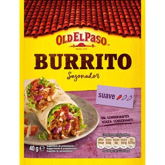 sazonador para burritos suave sobre 40 g - Old El Paso