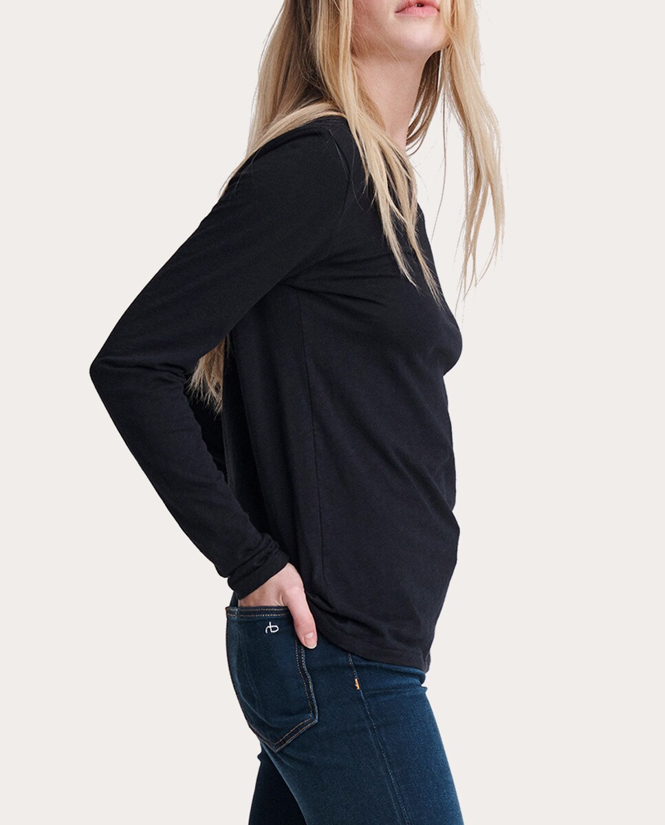 Camiseta de algodón Negro-3