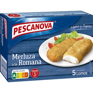 lomos a la romana de merluza rebozada 5 unidades estuche 325 g - Pescanova
