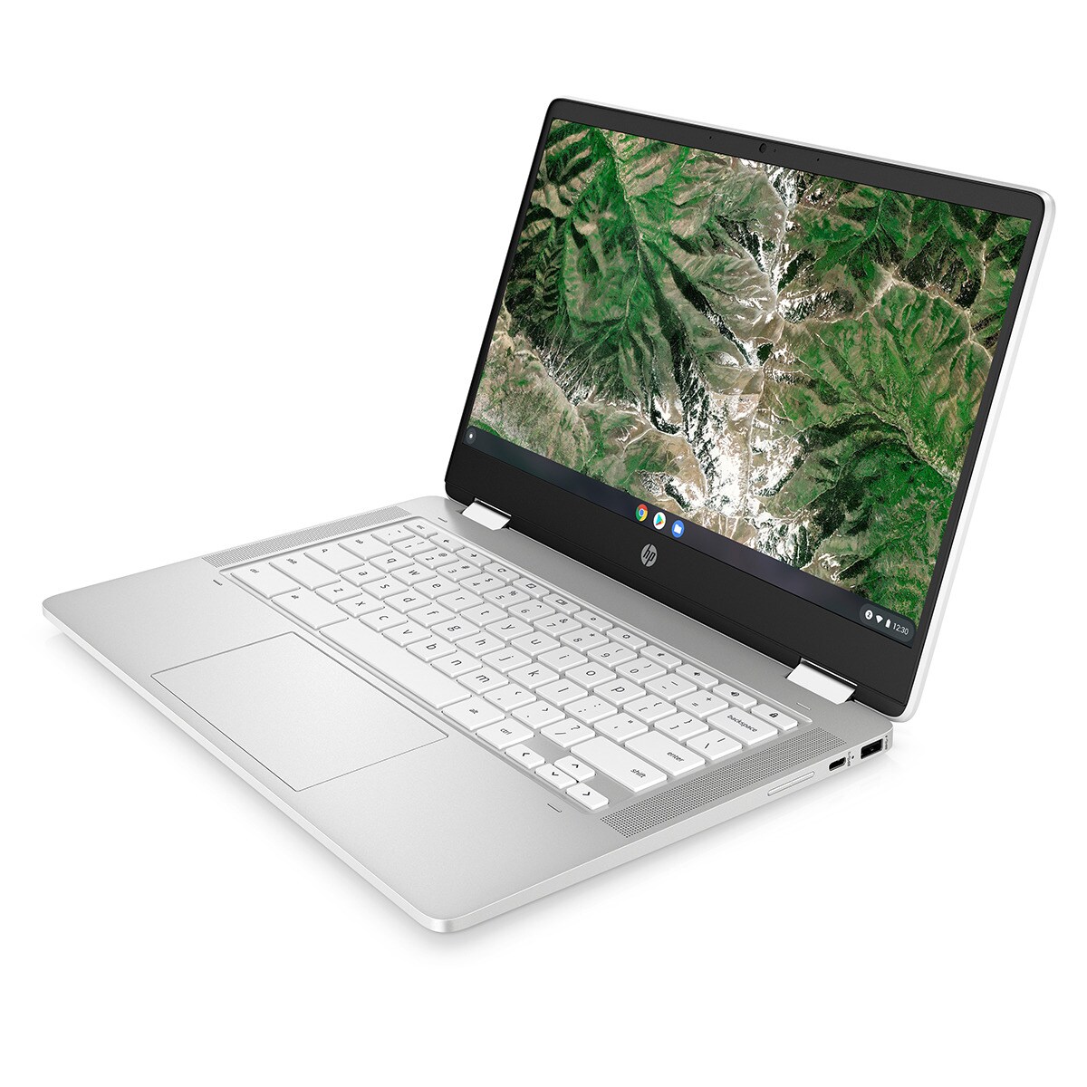 Chromebook convertible 2 en 1 HP 14a-ca0001ns, Celeron, 4GB, 64GB eMMC, 14", ChromeOS Blanco-5