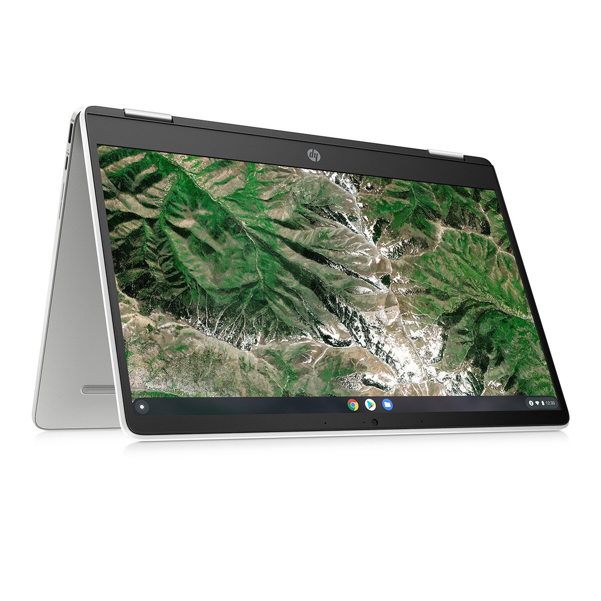 Chromebook convertible 2 en 1 HP 14a-ca0001ns, Celeron, 4GB, 64GB eMMC, 14", ChromeOS Blanco-1