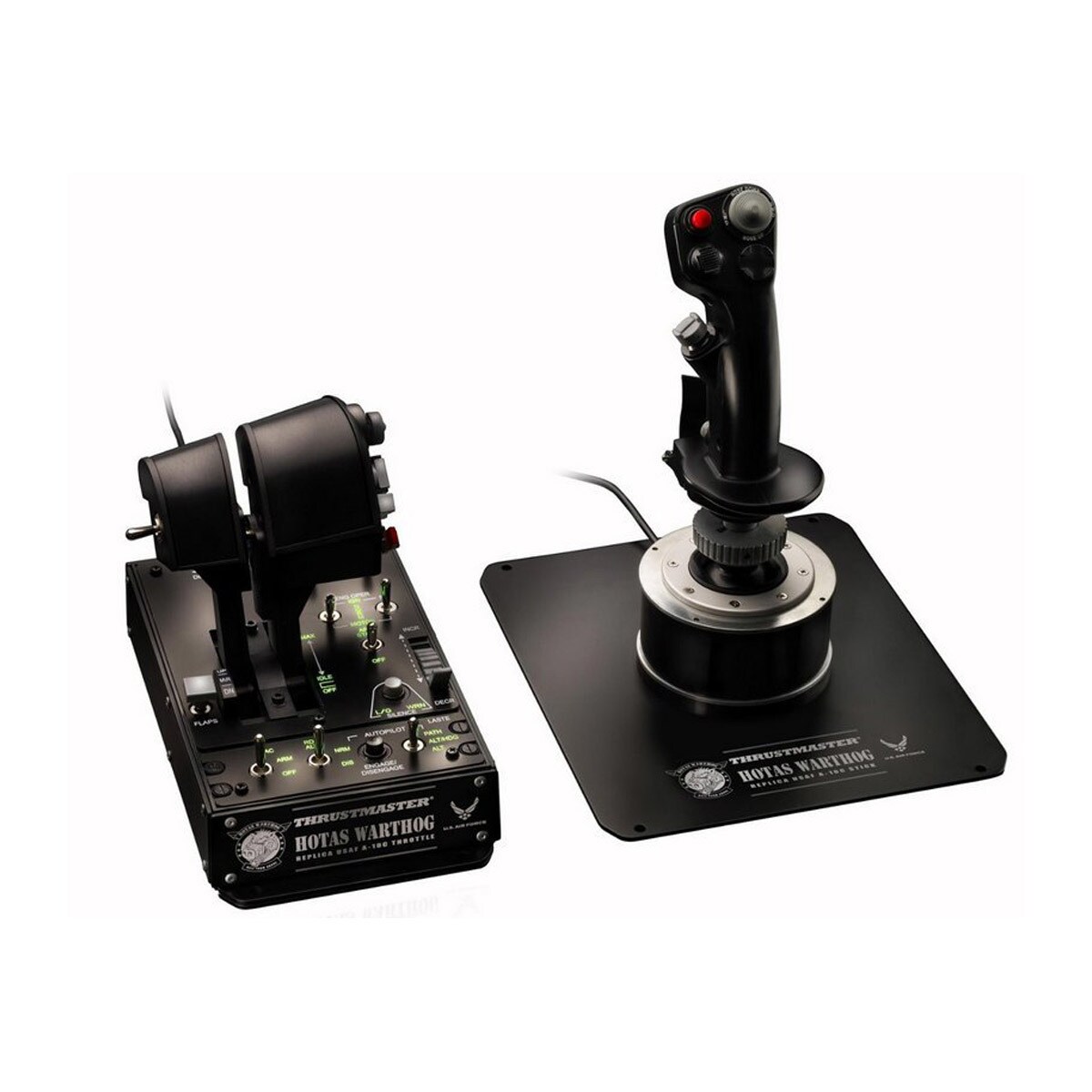 Pack Joystick Thrustmaster Hotas Warthog + Sistema de potencia Pull and Push con Afterburner desmontable Negro-1