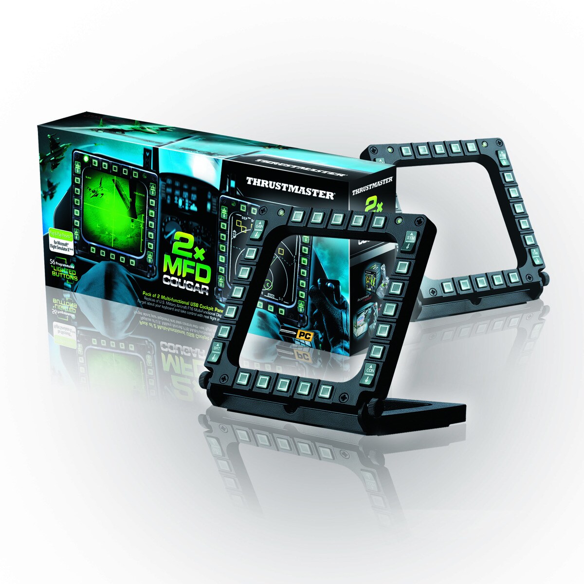 Painel Thrustmaster MFD Cougar Pack Preto / Verde-2