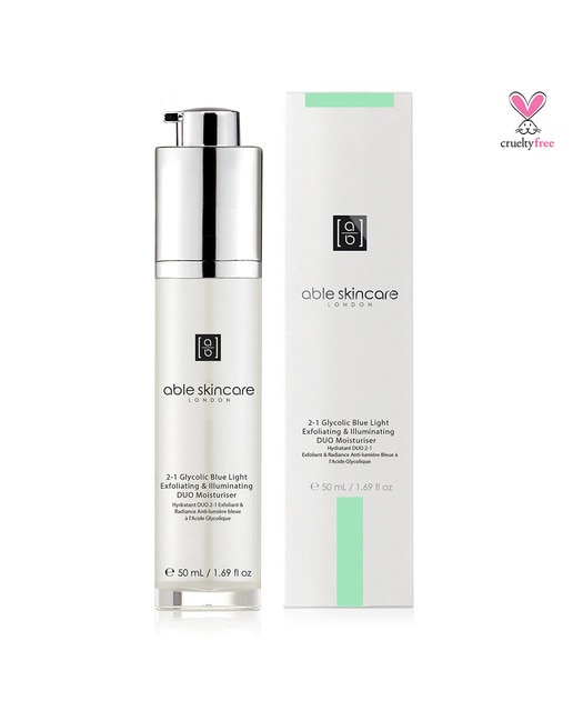 Imagen 0 de Hidratante DUO Glicólica Exfoliante e Iluminadora con Luz Azul 2-1