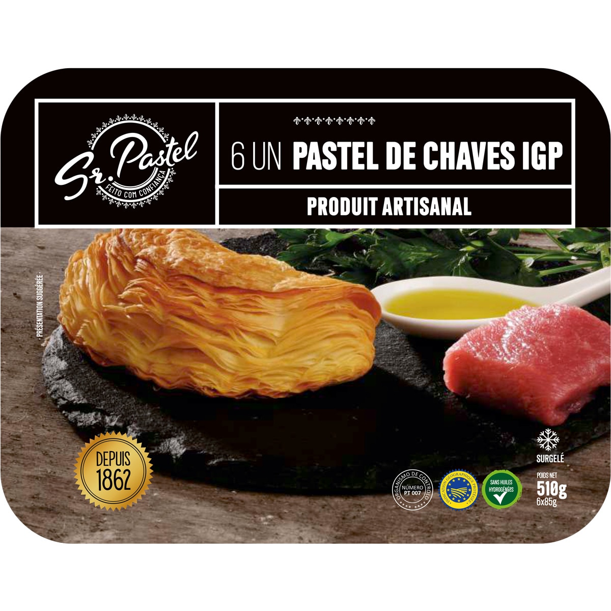 Pastel de Chaves 6 Unidades embalagem 510 g