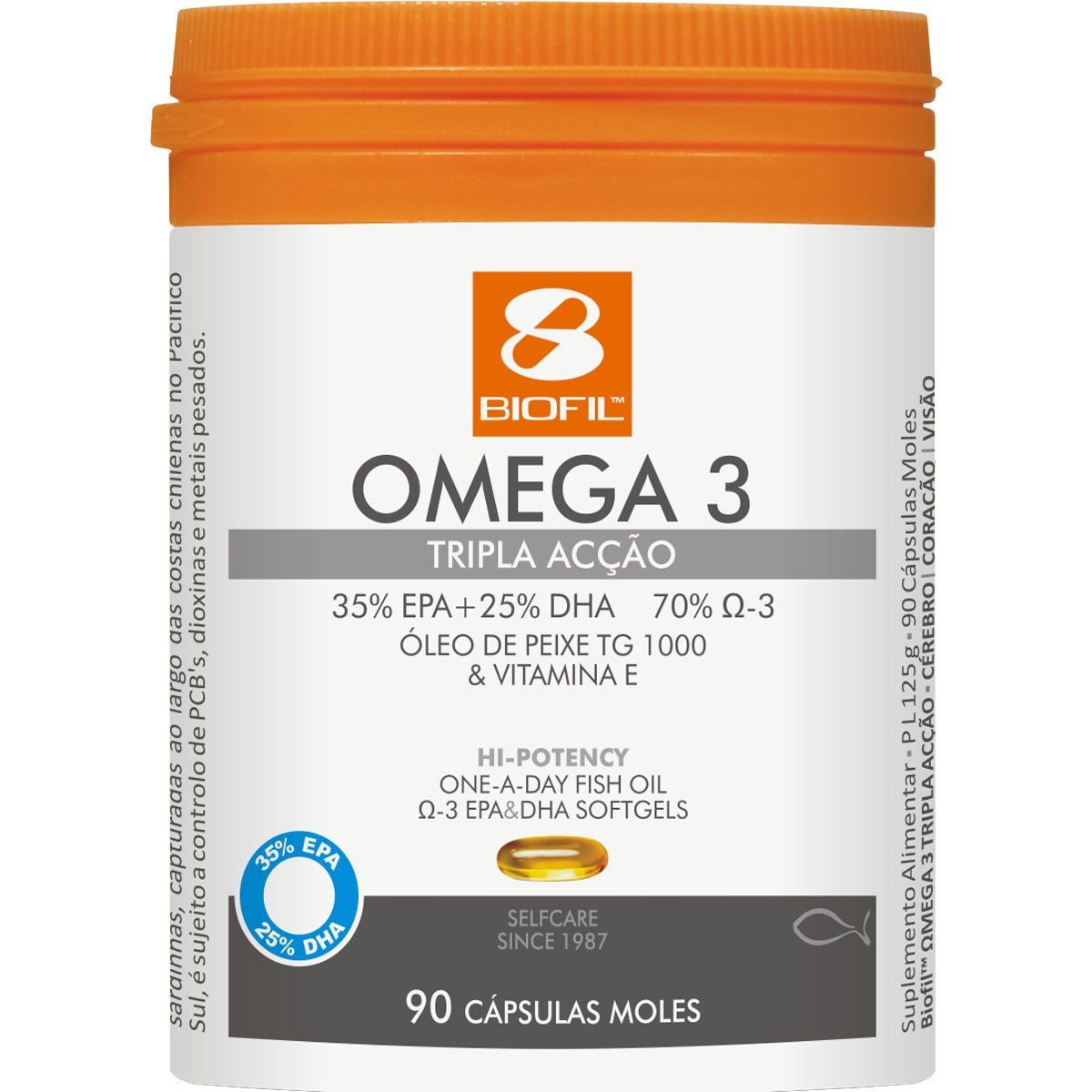 Ómega-3 Tripla Acção embalagem 90 cápsulas