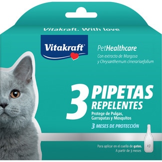 pipetas repelentes para gatos Biocida caja 3 unidades - Vitakraft