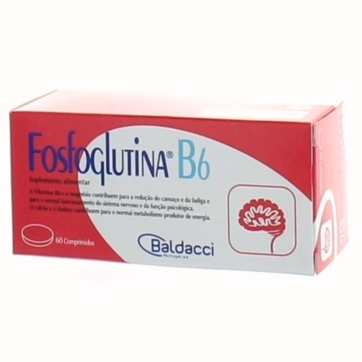 Suplemento Alimentar Fosfoglutina B6 60 comprimidos Baldacci 1