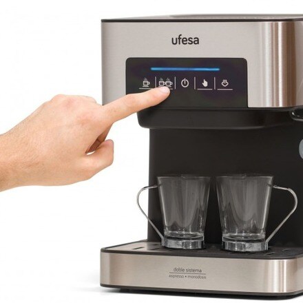 Cafetera Espresso Ufesa CE7255 con filtro y monodosis · El Corte Inglés