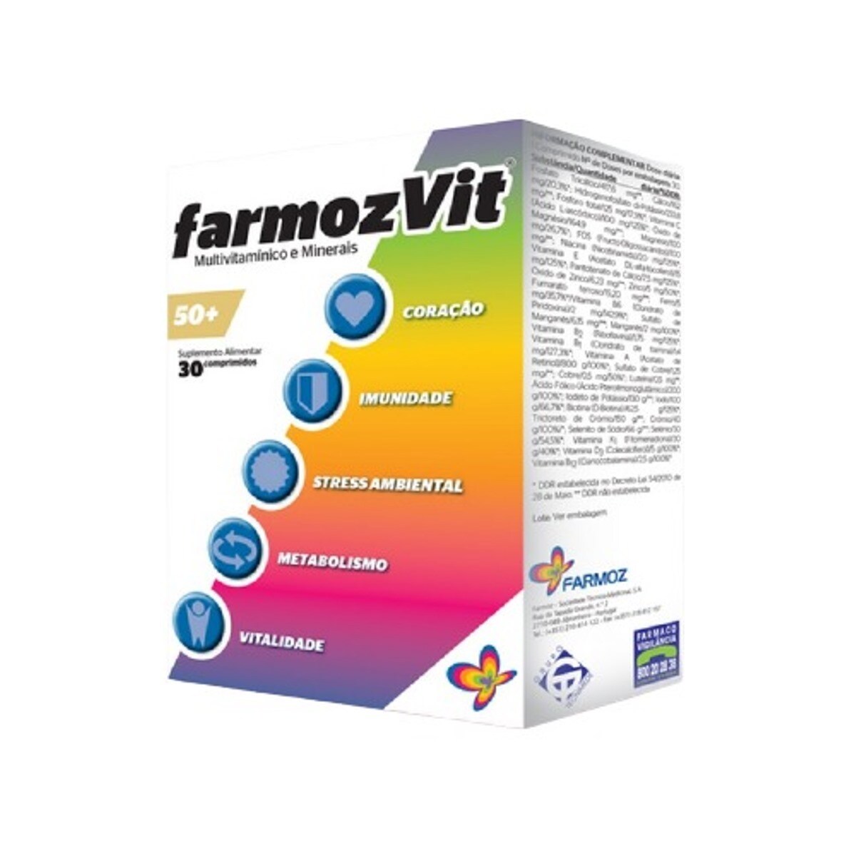 Suplemento Alimentar Farmozvit 50+ - 30 Comp. 1