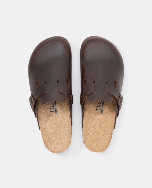 Zuecos de hombre Dustin en piel marrón · Dustin · El Corte Inglés