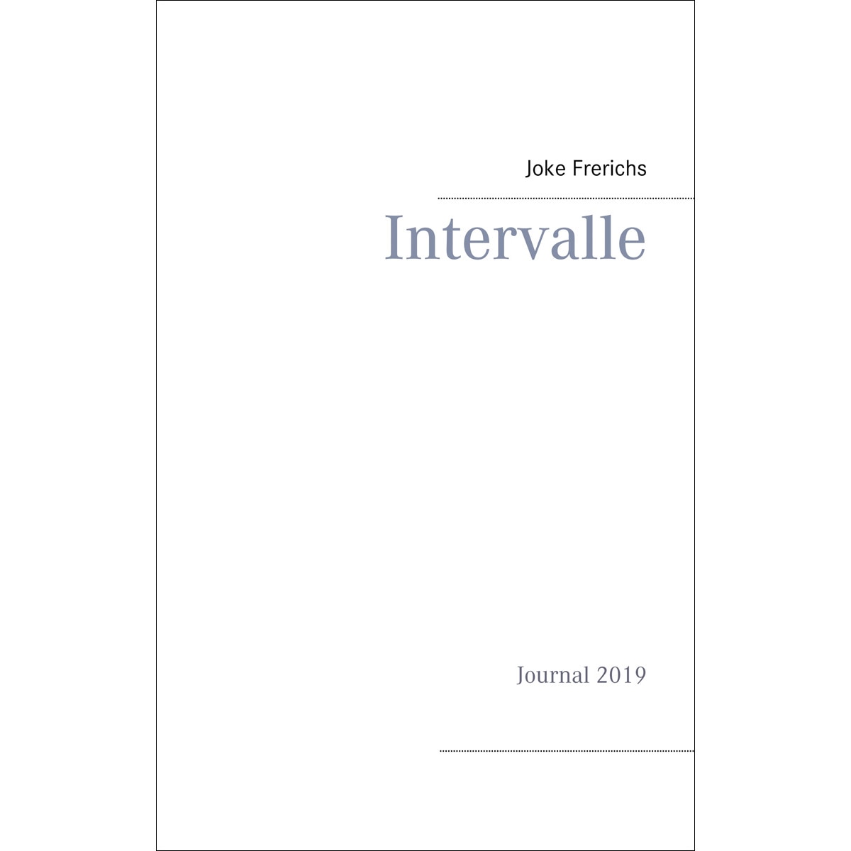 Intervalle: Journal 2019(Tapa dura) 1