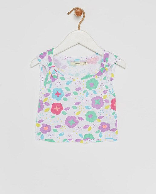 Camiseta de niña tirantes cropped