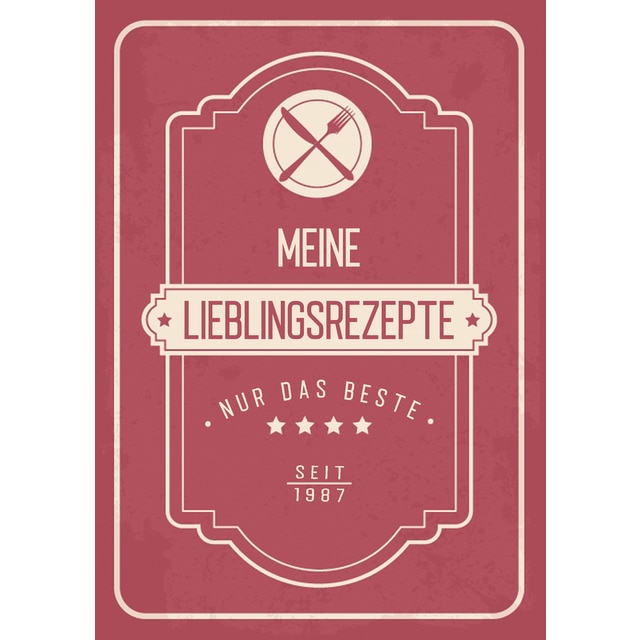 Imagem 0 de Meine liebsten Rezepte - Blanko Rezeptbuch zum Eintragen von über 50 Lieblingsrezepten - Mein Kochbuch zum Selberschreiben und selbst ges (Capa mole)