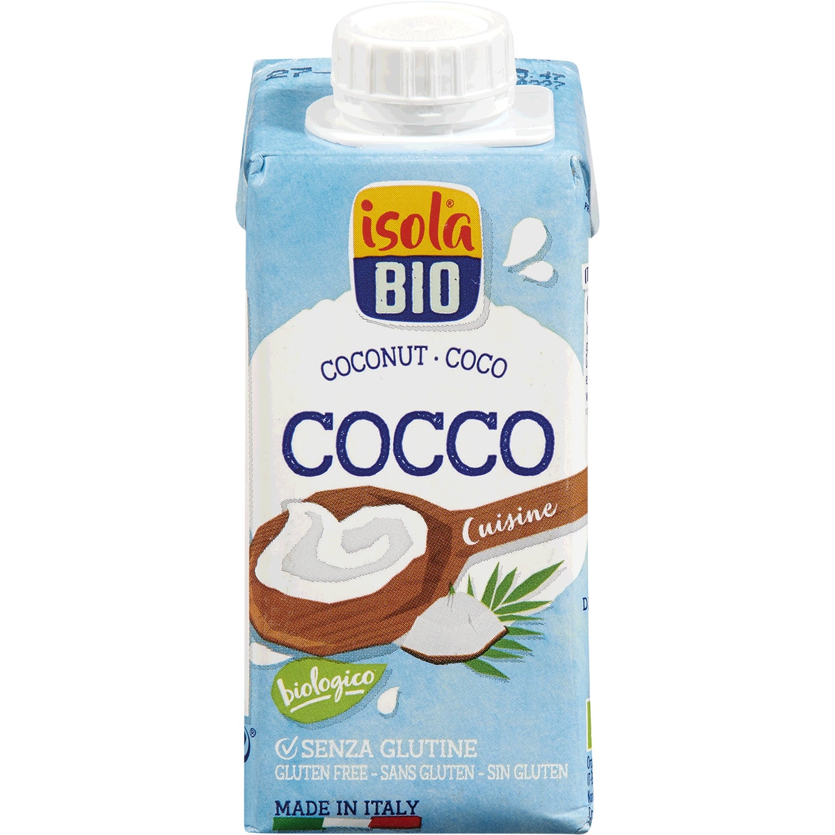 Creme de Coco sem Glúten Biológico embalagem 200 ml