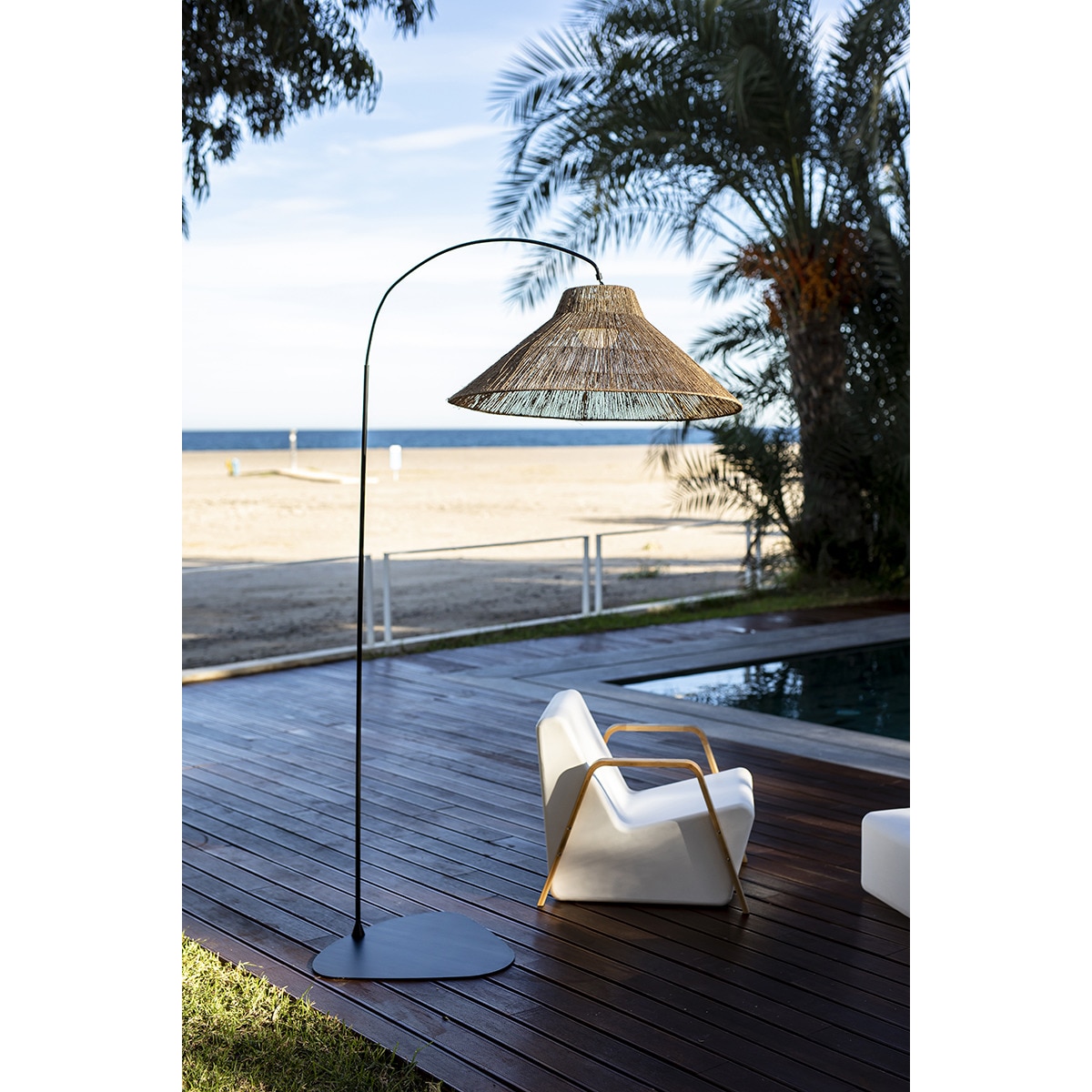 Candeeiro de Pé para Exterior com LED Integrado Niza Natural-2