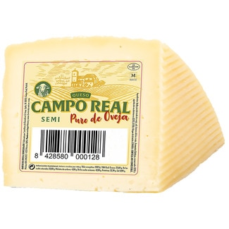 queso semicurado puro de oveja elaborado con leche pasteurizada cuña 250 g - Campo Real