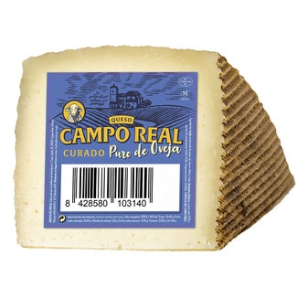 queso curado puro de oveja elaborado con leche pasteurizada cuña 250 g - Campo Real