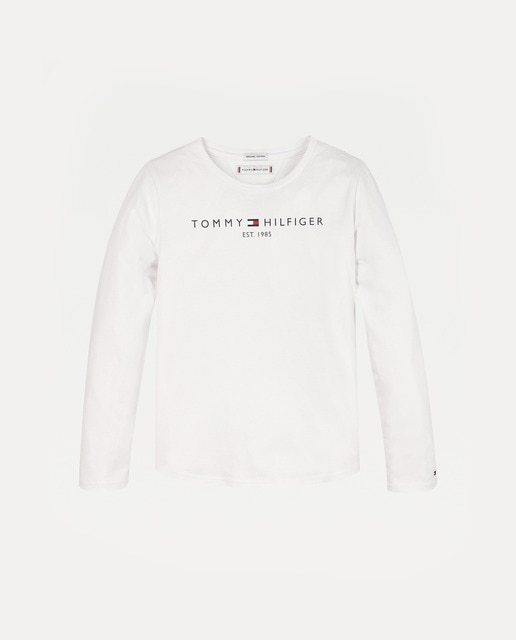 Imagen 0 de Camiseta de bebe niña con manga larga en blanco con estampado