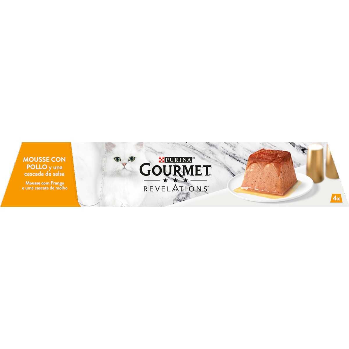 Comida Húmida para Gato Mousse de Frango Pack 4 embalagem 57 g