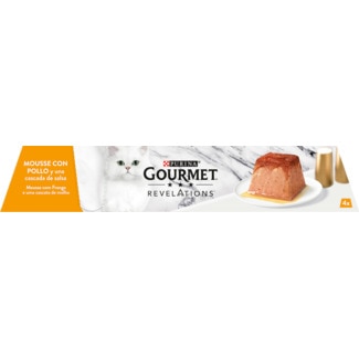 Comida Húmida para Gato Mousse de Frango Pack 4 embalagem 57 g - Gourmet Revelations