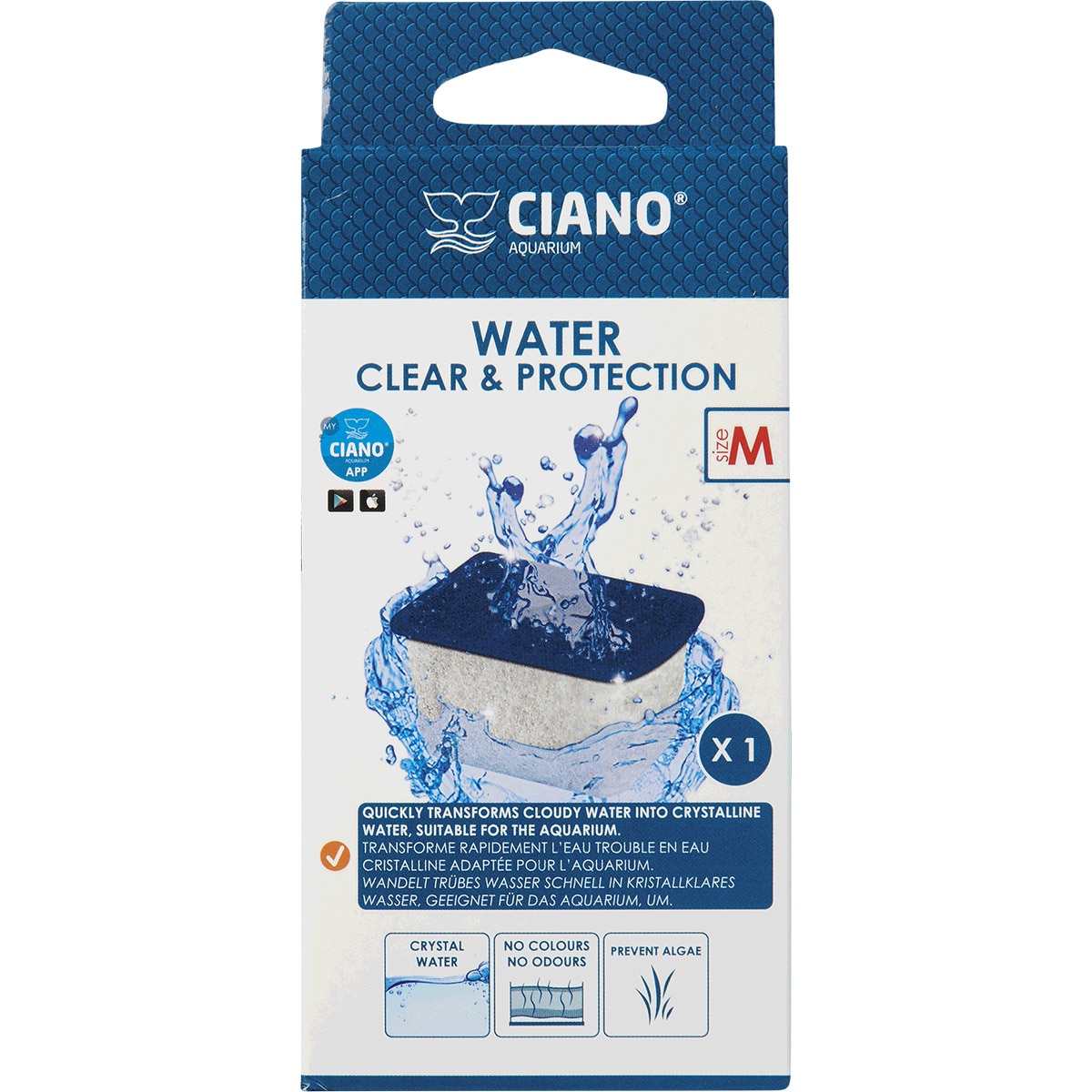 Water Clear Tamanho M CF80 embalagem 1 unidade