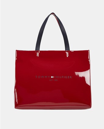 Bolso shopper grande Tommy Hilfiger en rojo con efecto charol · Tommy  Hilfiger · El Corte Inglés