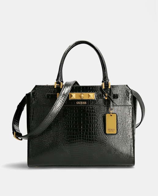 Bolso de mano grande Guess en negro con grabado coco · Guess · El Corte  Inglés