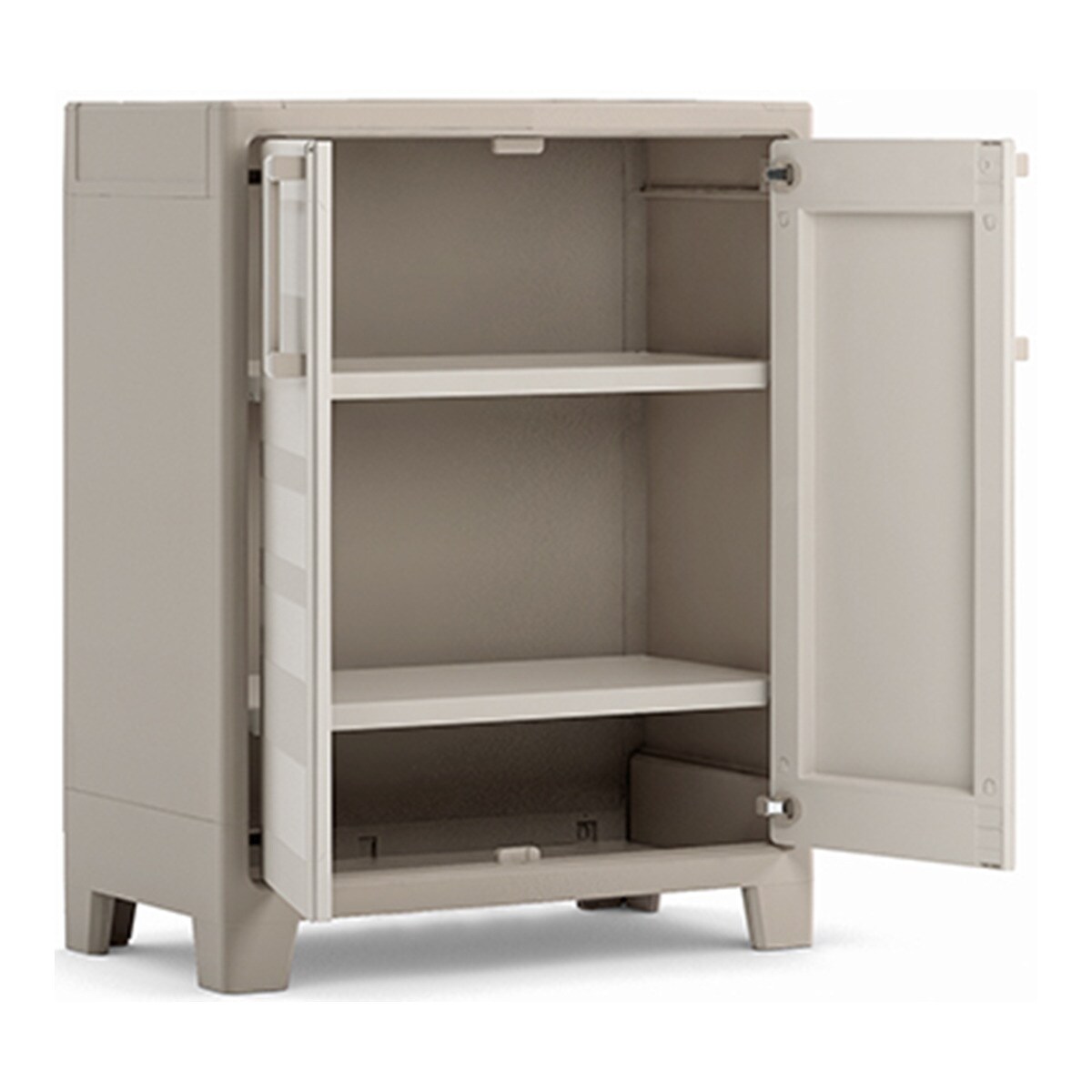 Armário de Resina Baixo Gulliver 2 Portas 80x100x44 cm Areia-2