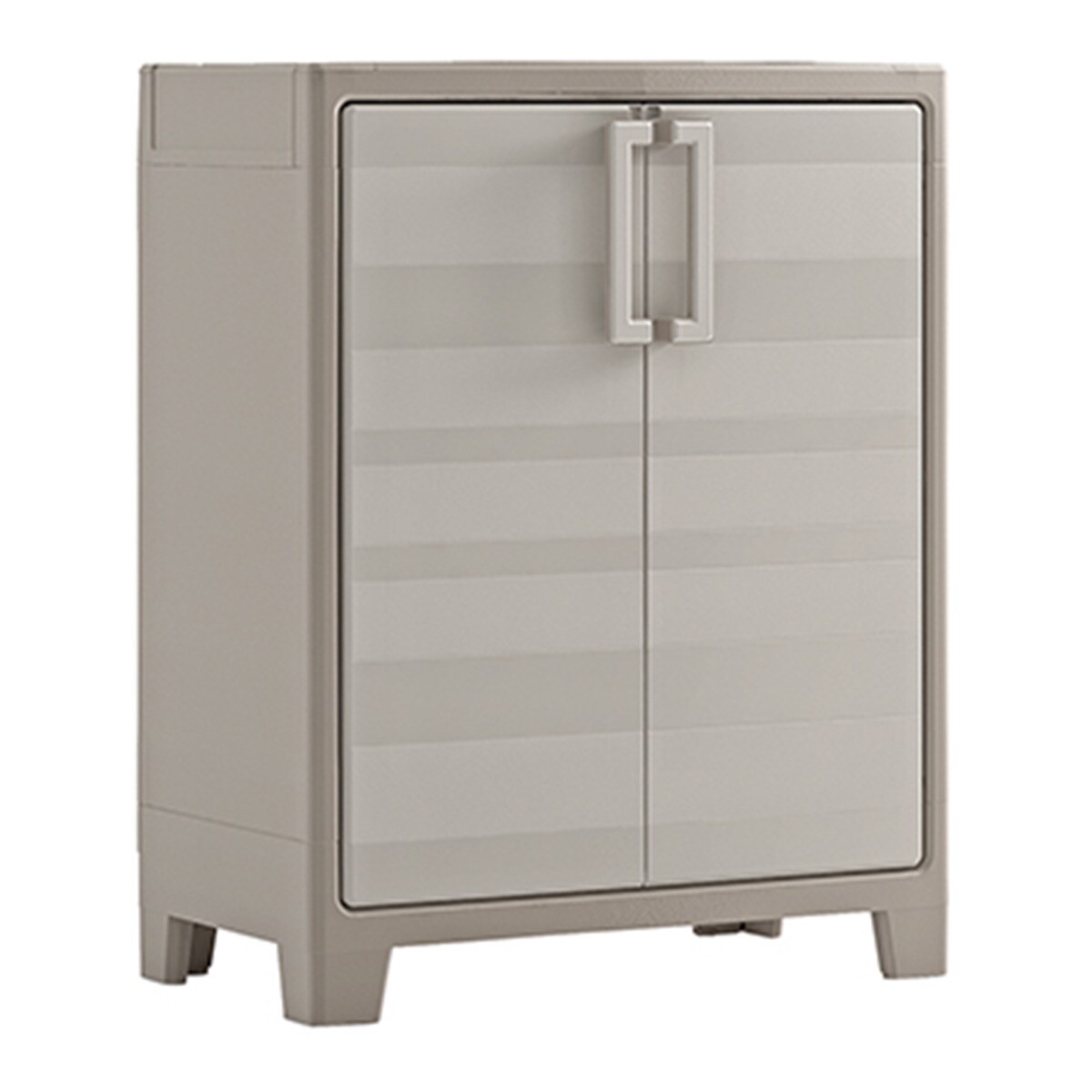 Armário de Resina Baixo Gulliver 2 Portas 80x100x44 cm Areia-1