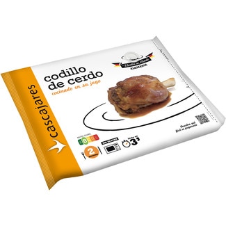 codillo de cerdo cocinado en su jugo sin gluten 2 raciones envase 650 g - Cascajares