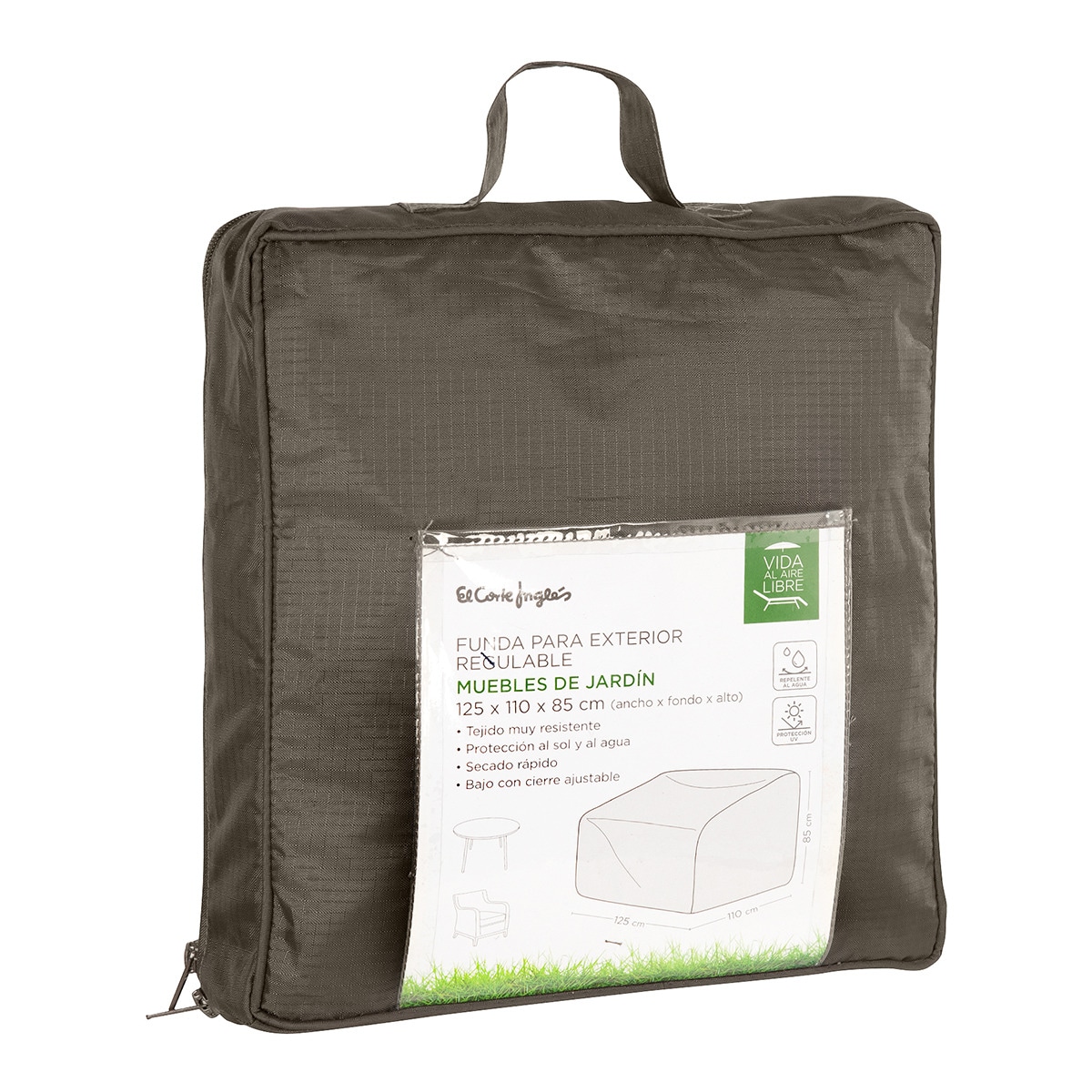 Capa para Cadeira de Jardim Ajustável Cover Cinzento-2